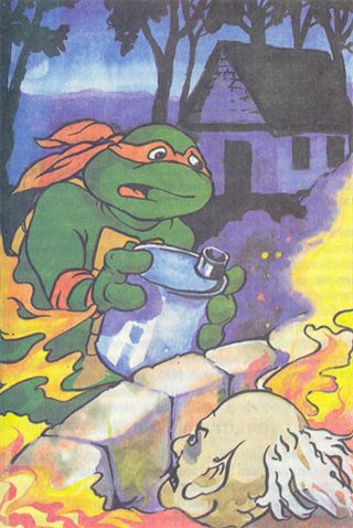 Черепашки-ниндзя и Карлик Кон — иллюстрация