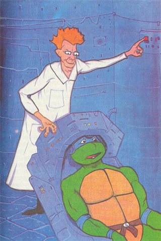 Черепашки-ниндзя и Бэтмэн — иллюстрация